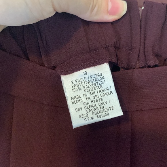 Burgundy Dress Pants Size 18 - Picture 3 of 5
